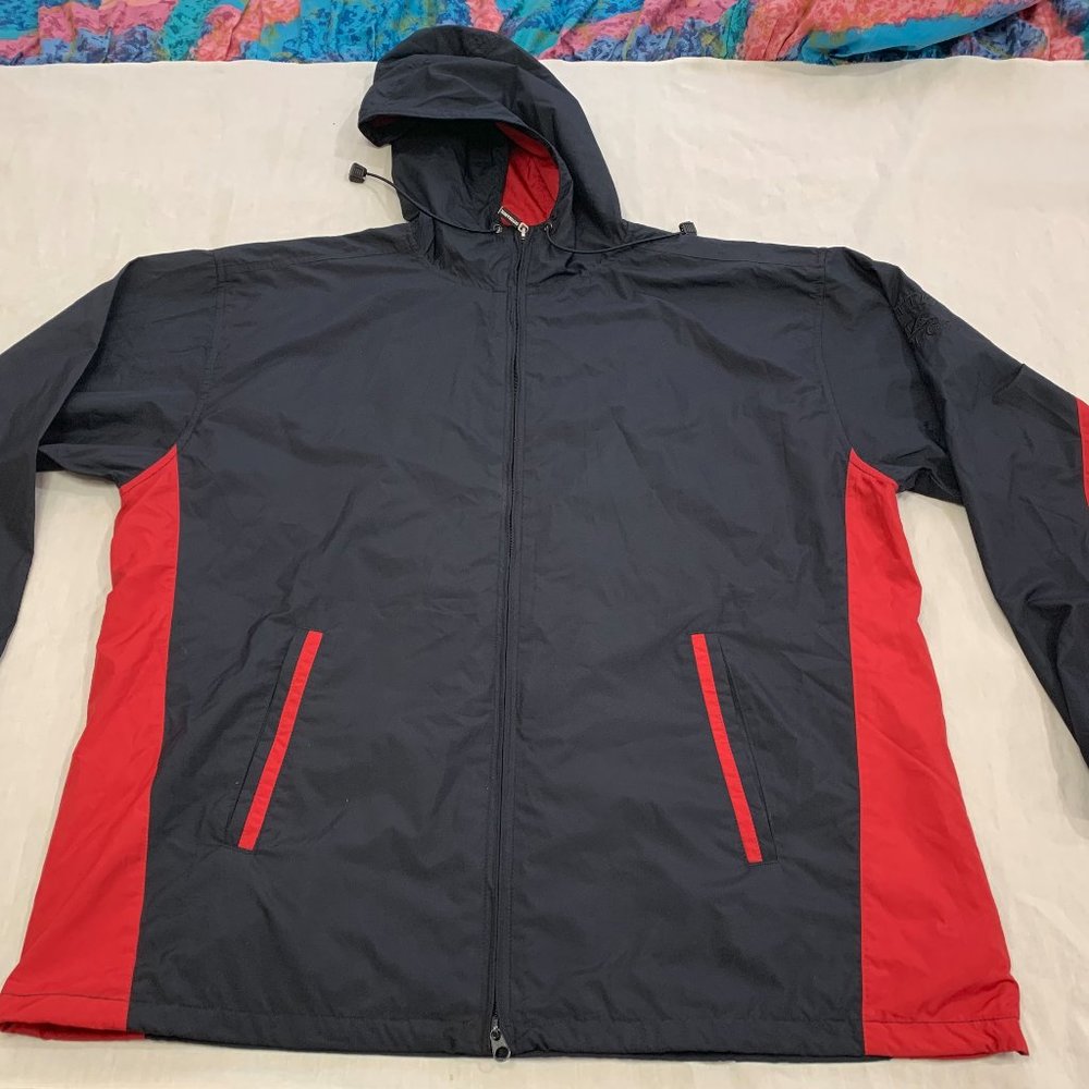 🦚 CUTTER BUCK WOMENS LIGHTWEIGHT FULL ZIP HOODED JACKET SIZE L 🦚